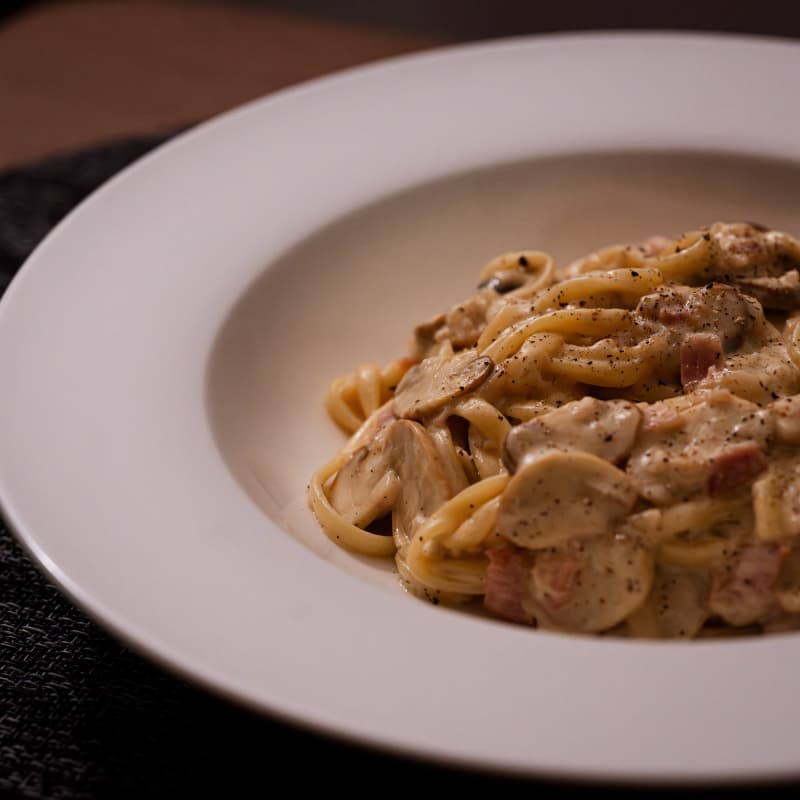 きのこクリームパスタ