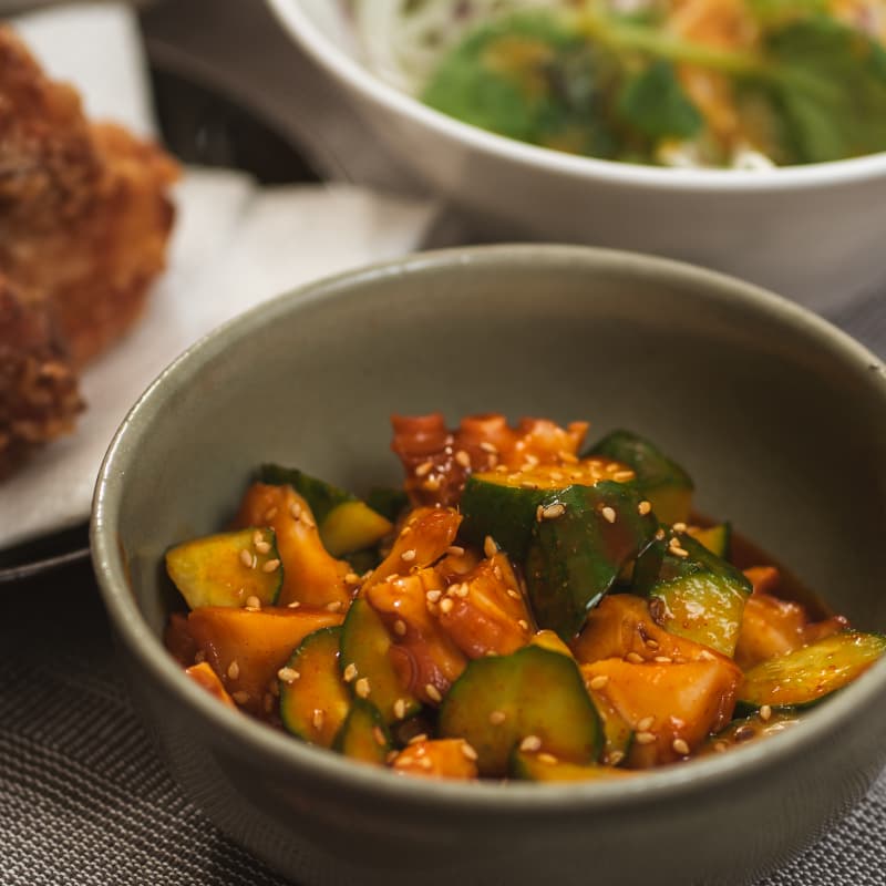 タコときゅうりのピリ辛あえ